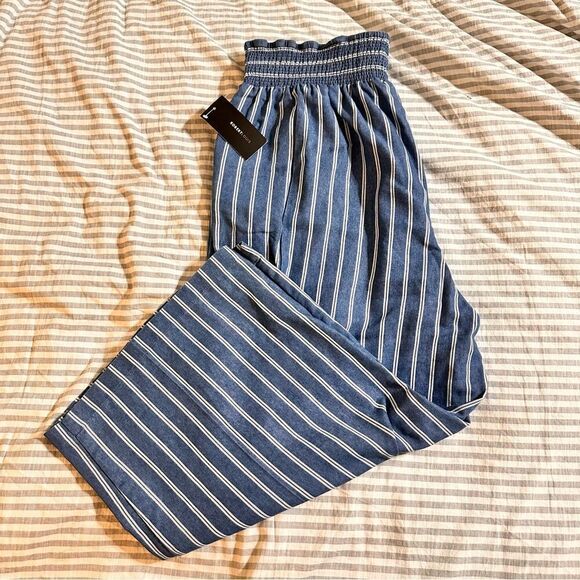 NWT Robert Louis soft denim striped wide leg pants. XL - Picture 2 of 9